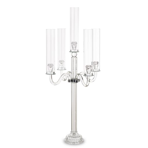 Świecznik szklany 5 ramienny 94x41x41 cm KANDELORO