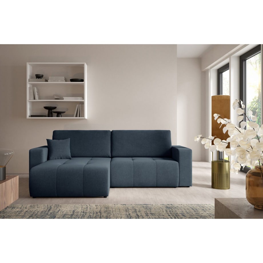 Narożnik MOLINIO L z funkcją spania z pojemnik na pościel Kolor: Wind 77