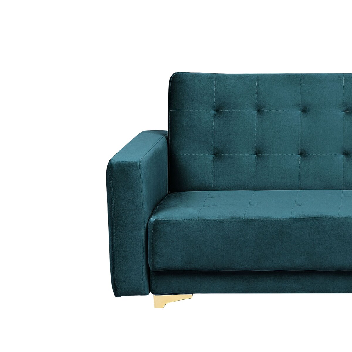 Sofa rozkładana welurowa zielona ABERDEEN