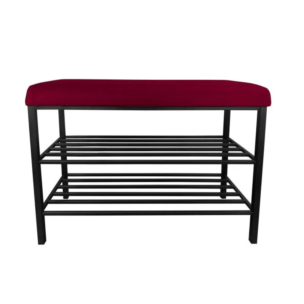 Stojak na buty z siedziskiem GAJA MG31 czarny/bordowy