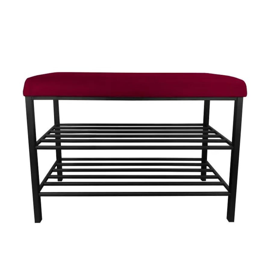 Stojak na buty z siedziskiem GAJA MG31 czarny/bordowy