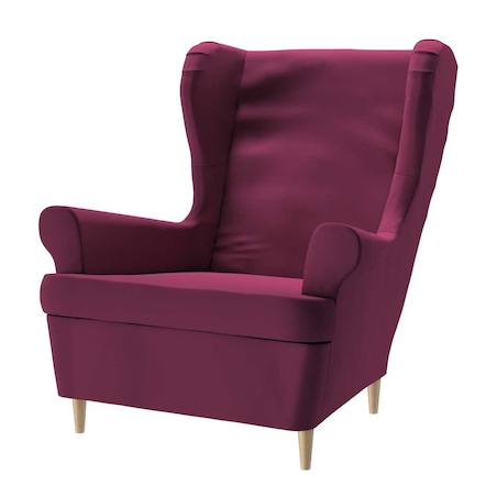 Pokrowiec na fotel Strandmon, plum (śliwkowy), 82x100x101cm, Cotton Panama