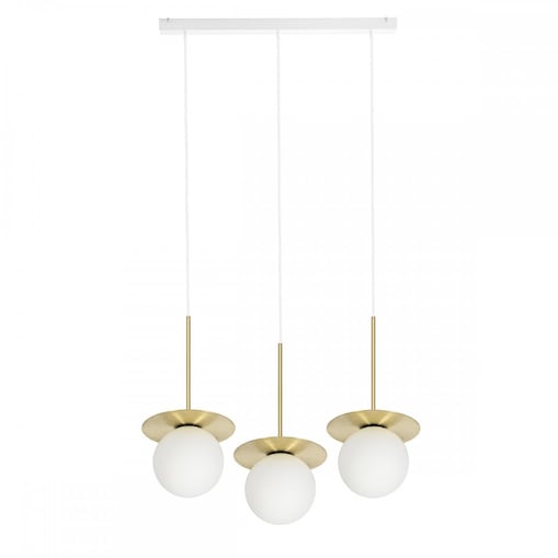 BORRA B 3L potrójna sufitowa lampa wisząca z mosiądzem