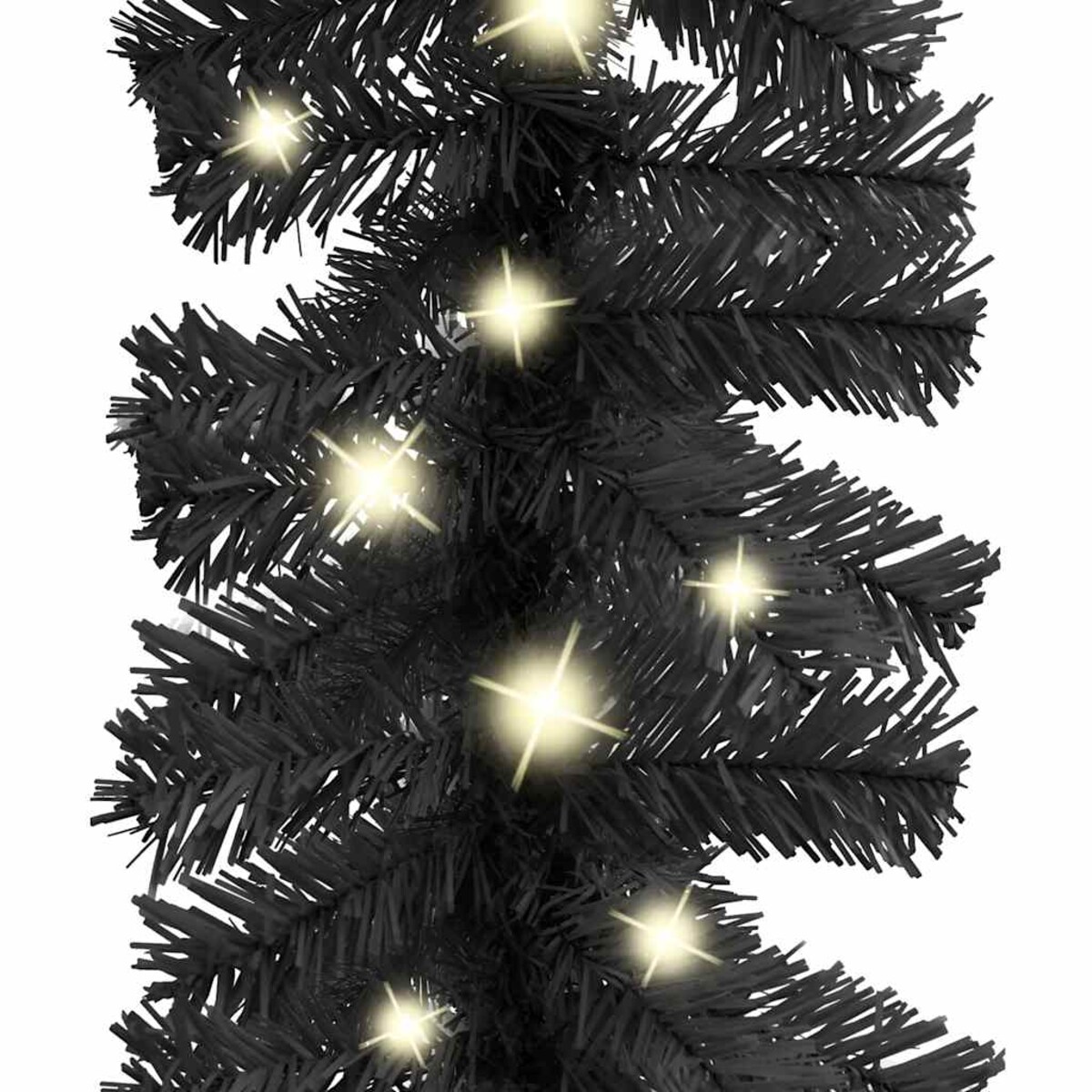 vidaXL Girlanda świąteczna z lampkami LED, 10 m, czarna