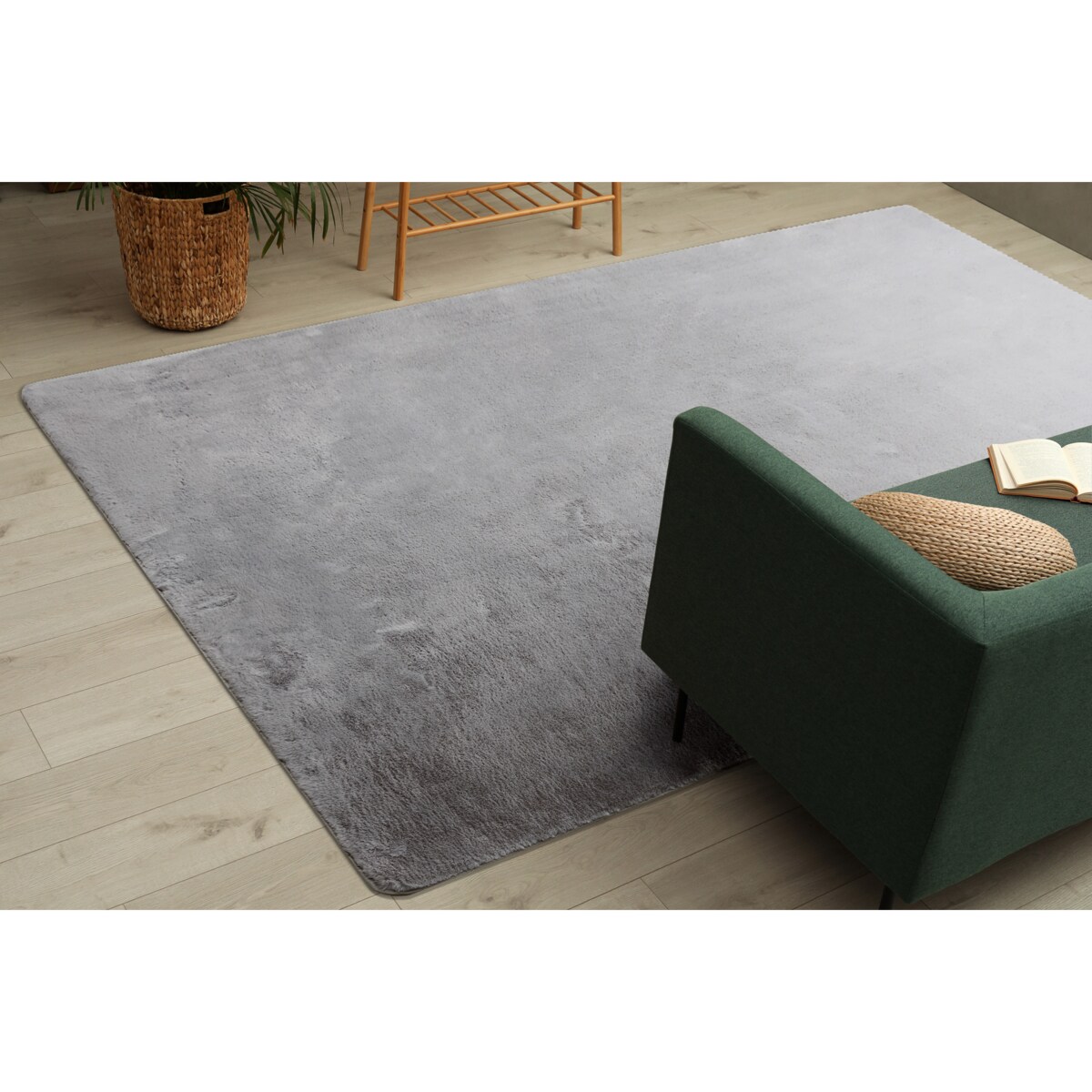 Dywan POSH Shaggy szary gruby, pluszowy, 160x220 cm