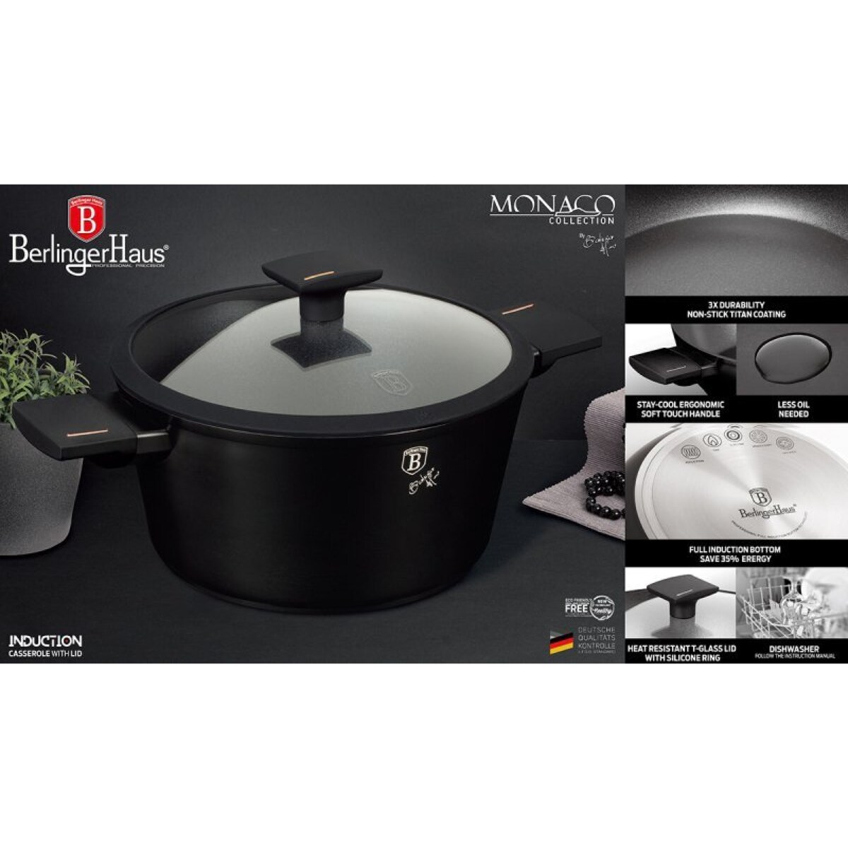 Garnek Tytanowy 20 Cm Berlinger Haus Monaco