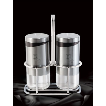 Zestaw Solniczka i Pieprzniczka Black Silver Berlinger Haus BH-1993