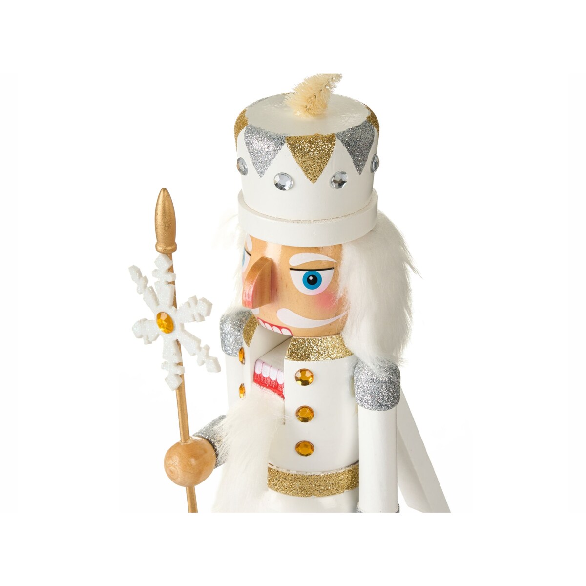 Figurka dekoracyjna LJUNGAN Dziadek do orzechów 37 cm Biały