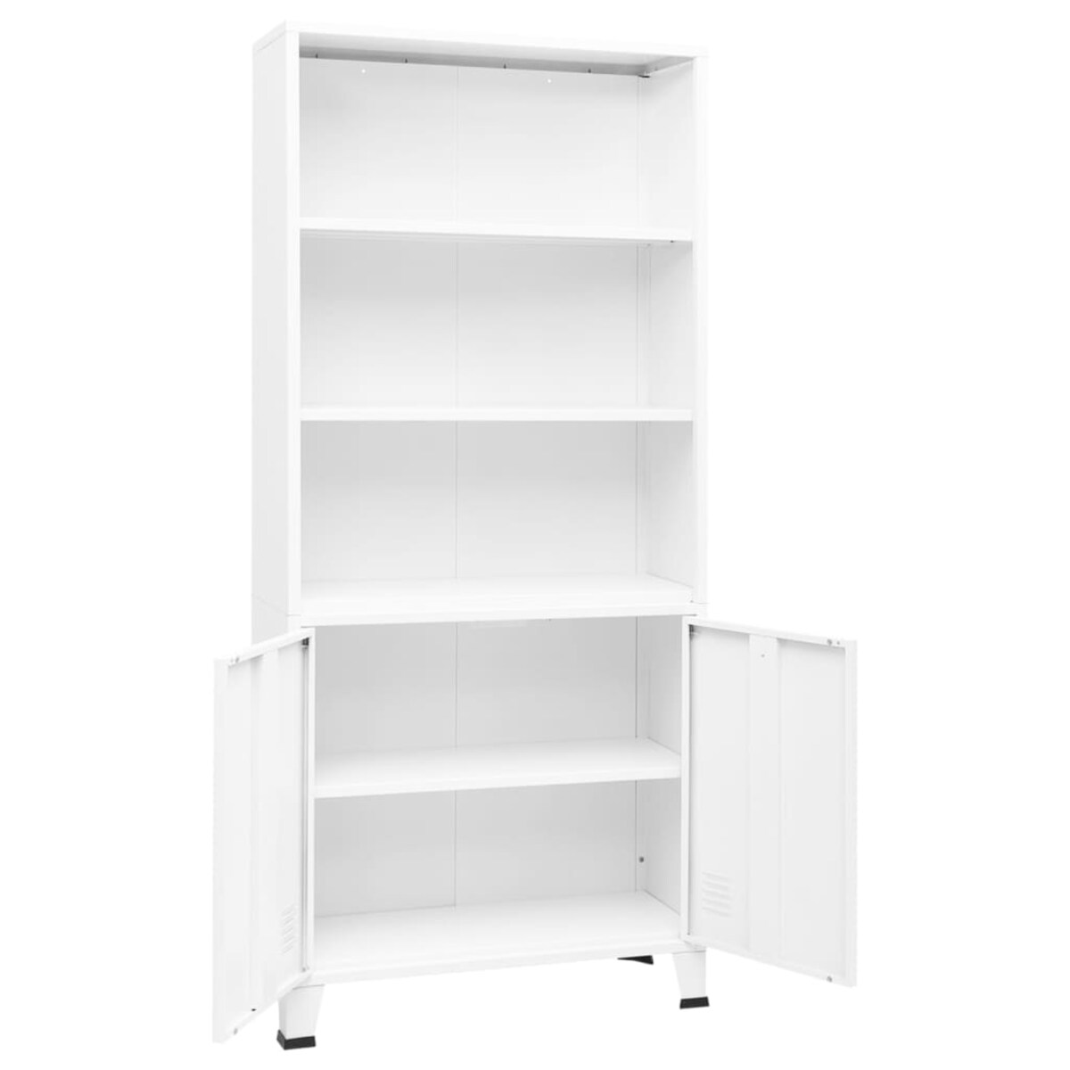 vidaXL Industrialny regał na książki, biały, 80x32x180 cm, stal