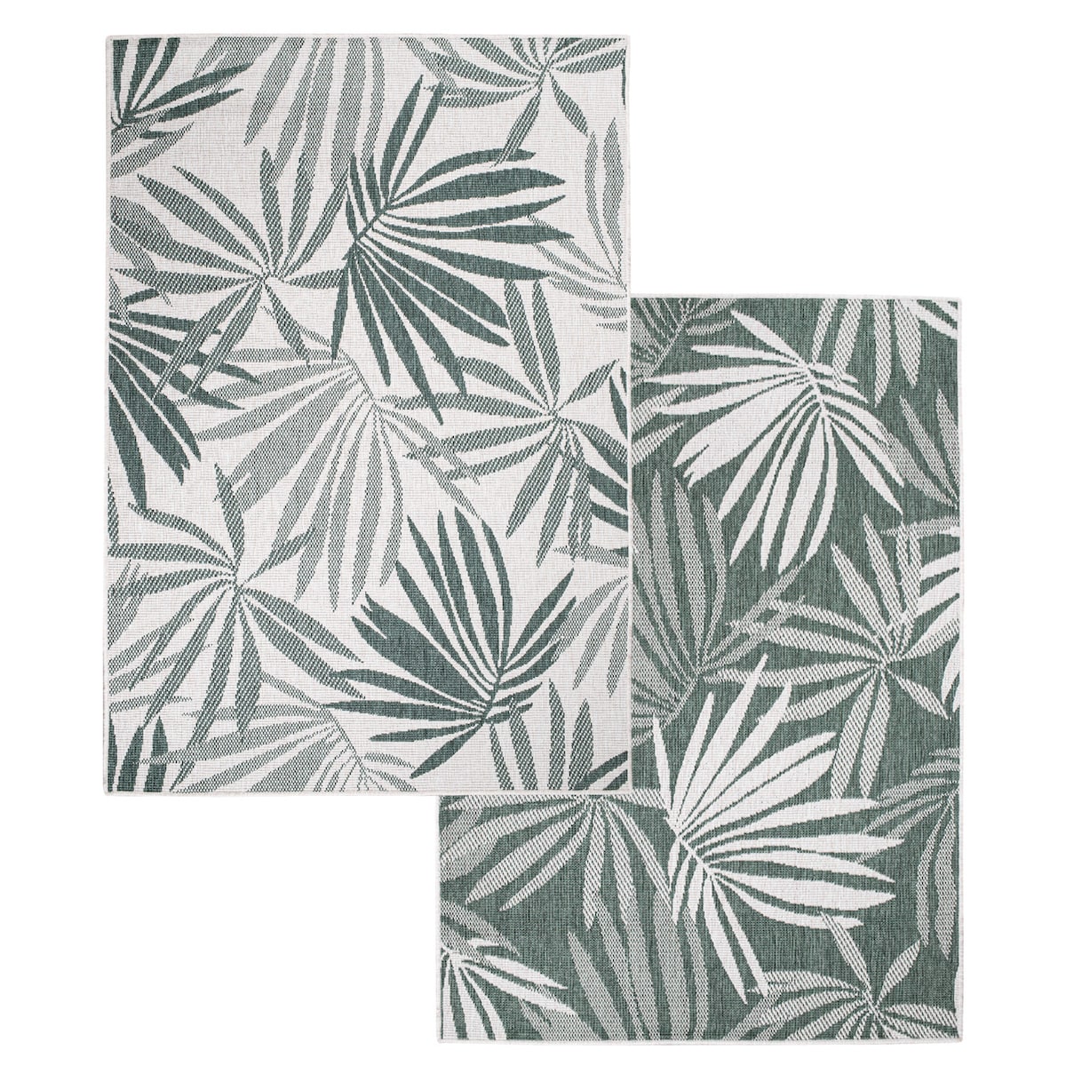 Funkcjonalny dywan na zewnątrz i do wnętrz, dwustronny DUO 57710 Zielony 160x230