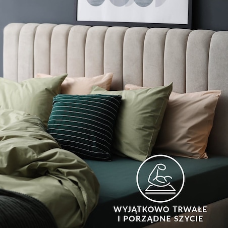 Prześcieradło z bawełny jersey z gumką 140x200 kolor popiel PREMIUM