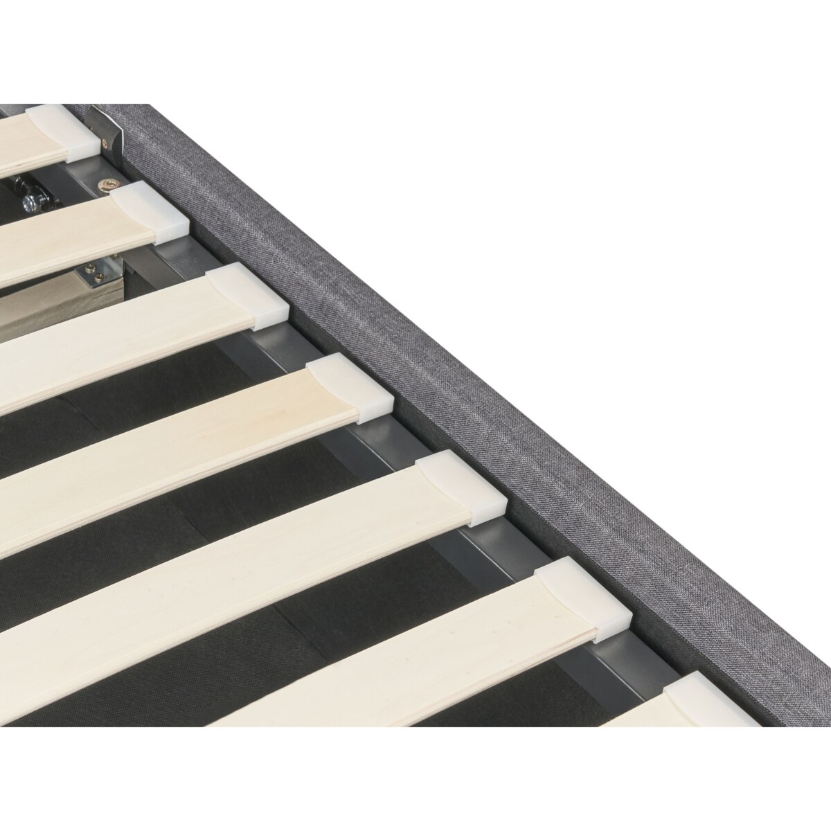 Łóżko LED z pojemnikiem ARMELLE 160 x 200 cm Ciemnoszary