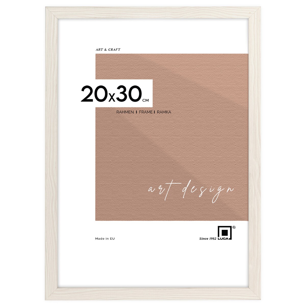Ramka na zdjęcia 20x30 cm rama MDF biała z przetarciami ramki do zdjęć plakatów 30x20 cm LUCA®
