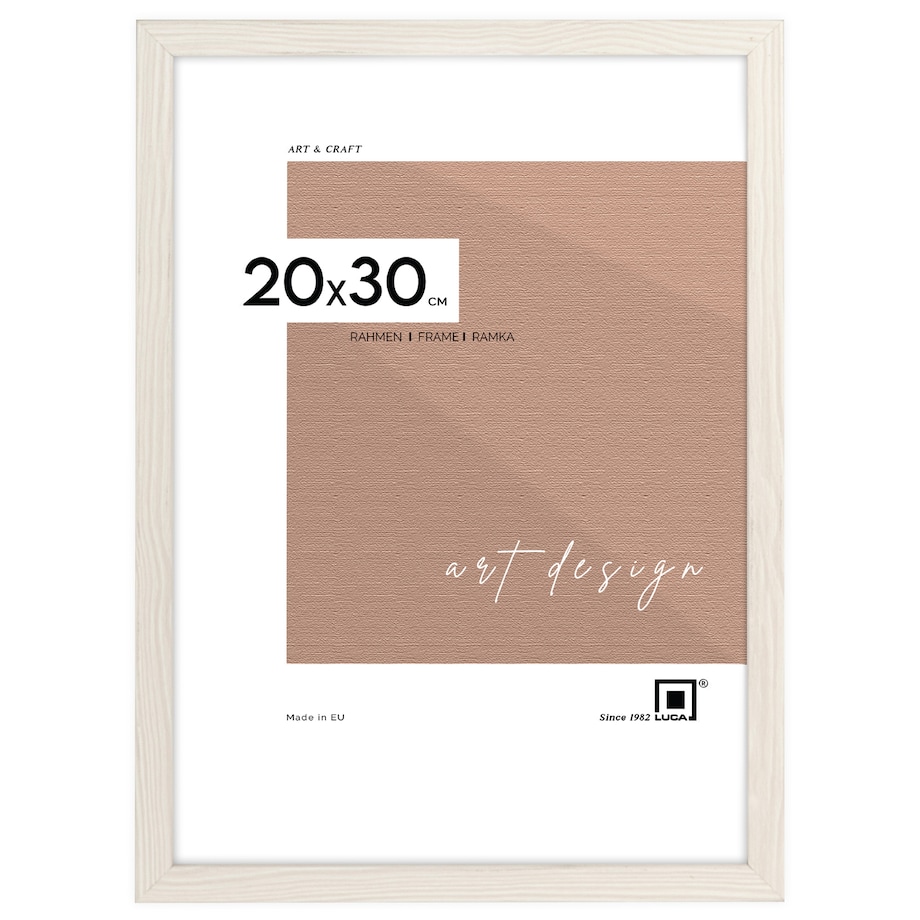Ramka na zdjęcia 20x30 cm rama MDF biała z przetarciami ramki do zdjęć plakatów 30x20 cm LUCA®