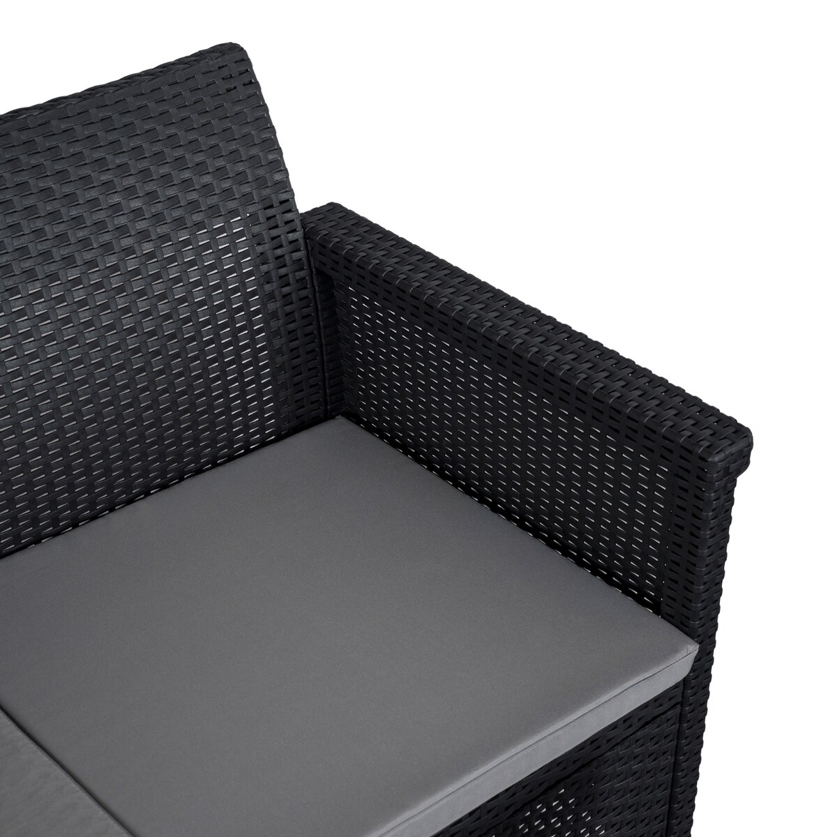 Zestaw Mebli Ogrodowych Na Taras Ogród Technorattan Czarny BRENTA