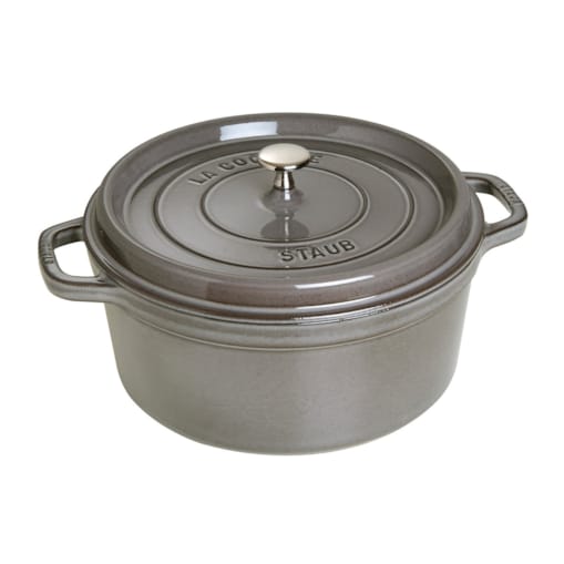 Garnek żeliwny okrągły Staub - Grafitowy, 2.6 ltr