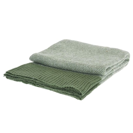 Koc Prezentowy Akrylowy Ciepły Zielony Narzuta 130x160cm