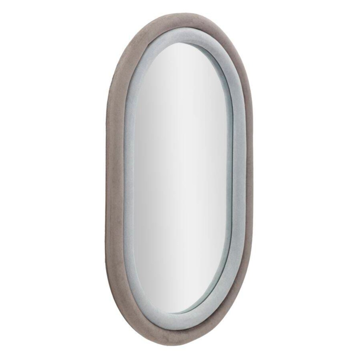 Lustro ścienne w welurowej ramie ANTONY, 60 x 90 cm