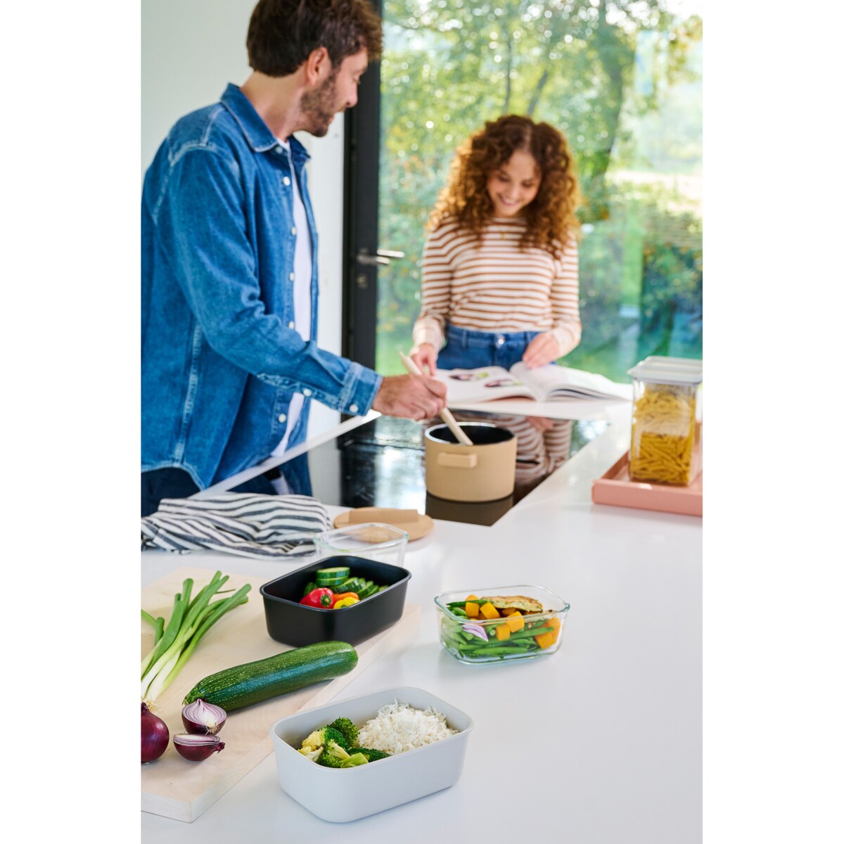 Zestaw 3 pojemników na żywność EasyClip 450 450 1000 ml nordic sage 106180094700