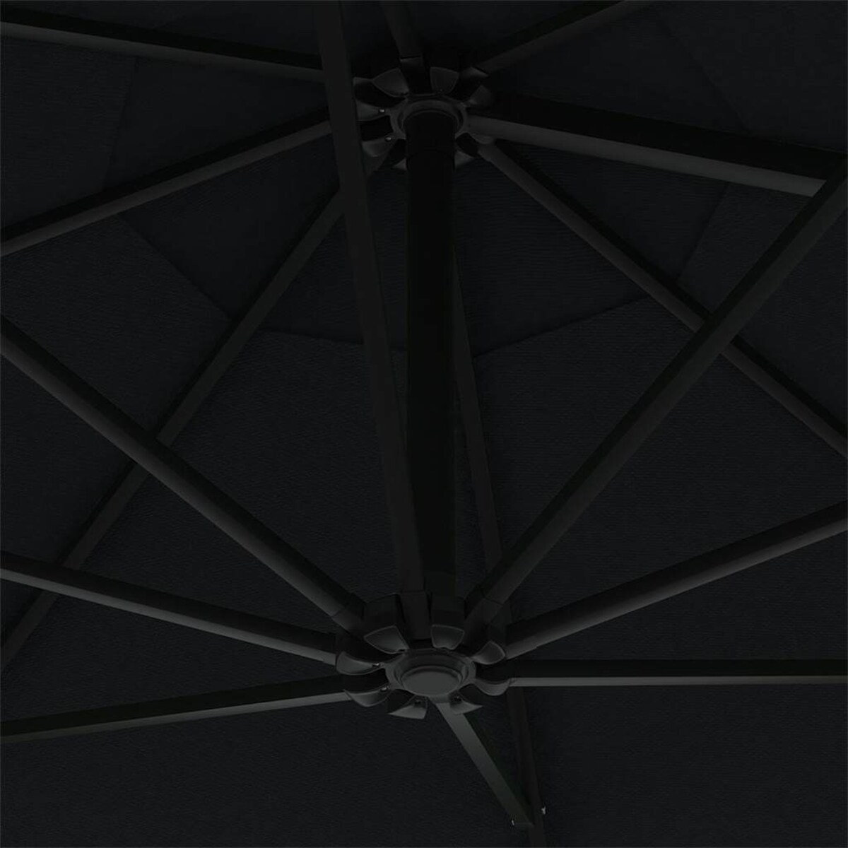 vidaXL Parasol ścienny na metalowym słupku, 300 cm, czarny