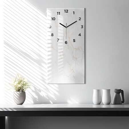 Zegar ścienny Kremowy Marmur, 30x60 cm