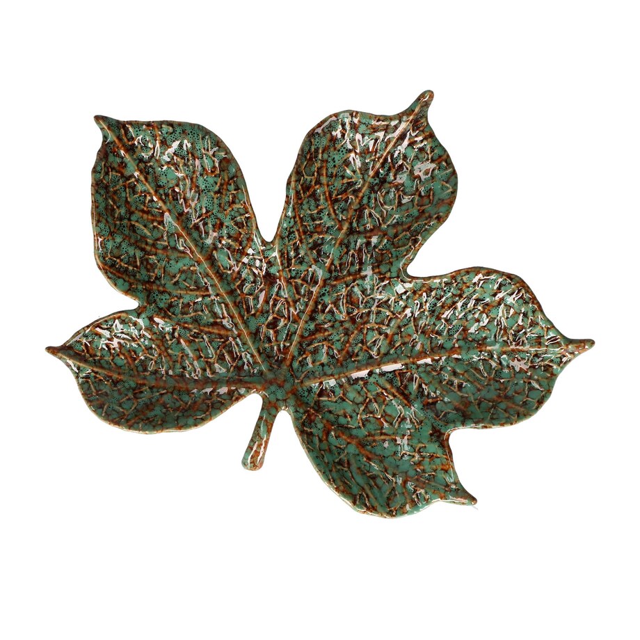 Zestaw 2 pater w kształcie liścia figowego Sfogliami - Zielony, 22.5 cm