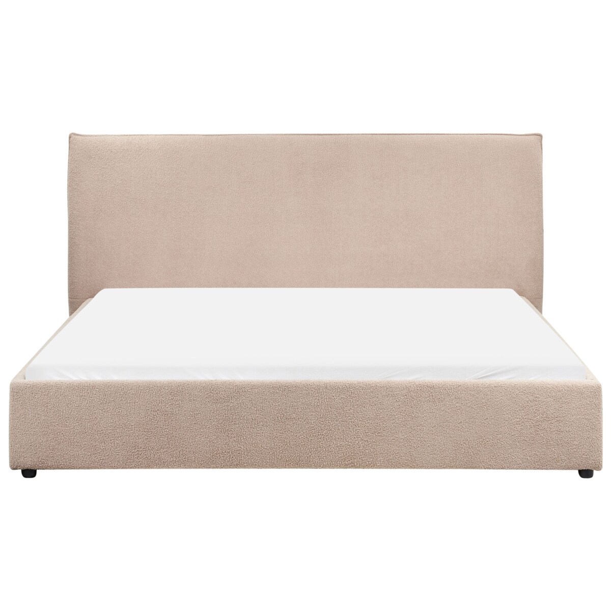 Łóżko Boucle LAVAUR 180 x 200 cm Beżowoszary