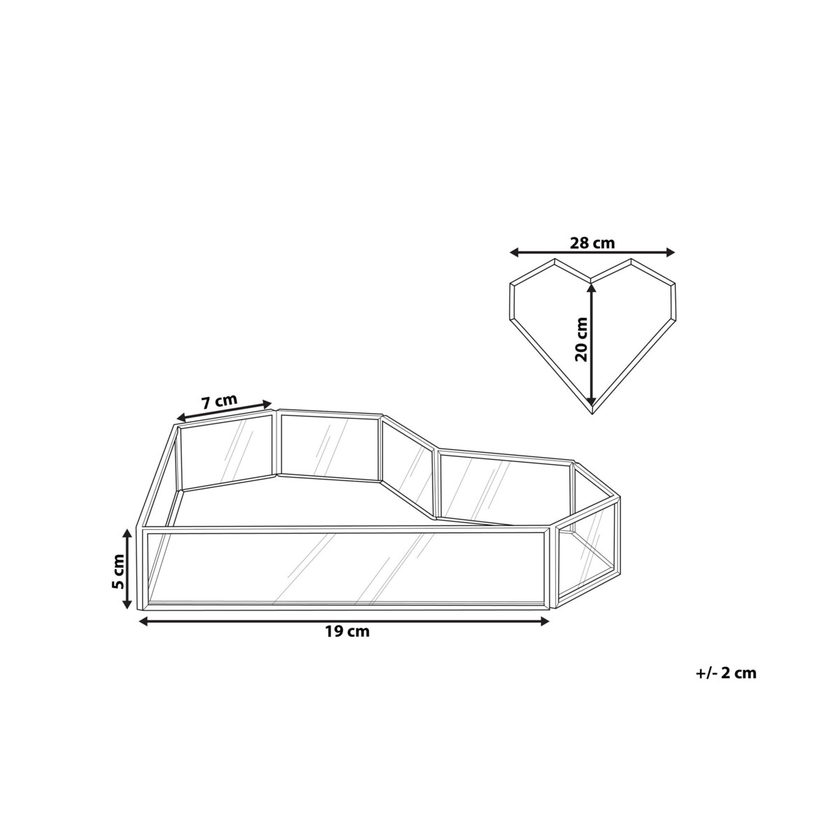Taca dekoracyjna lustrzana złota PONTIVY
