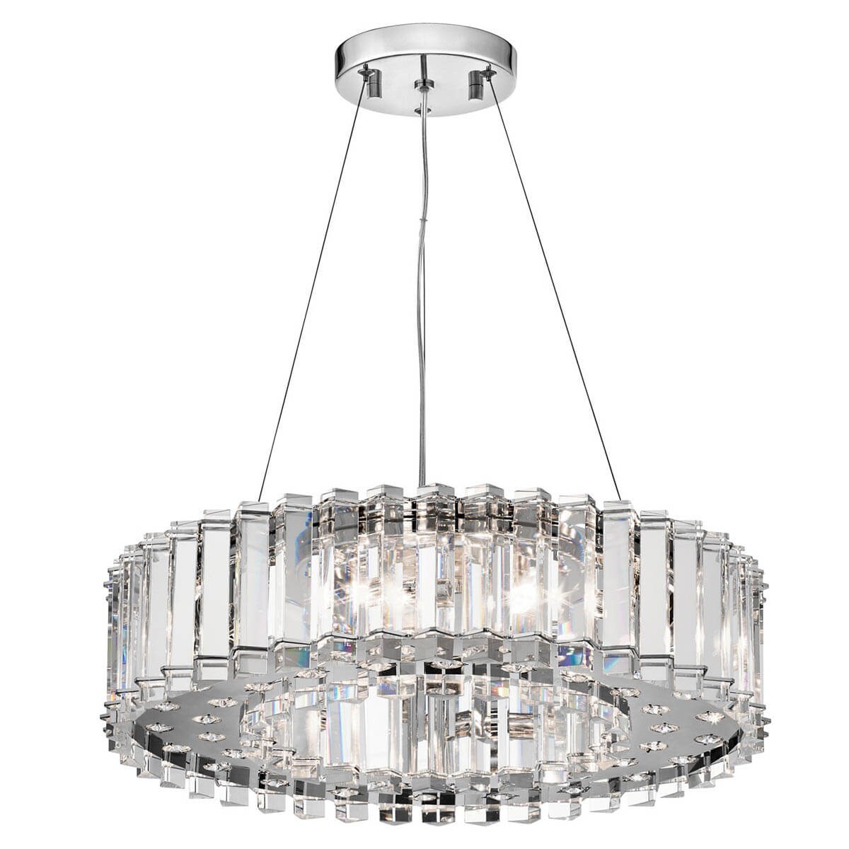 Kryształowa lampa zwieszana Crystal Skye KL-CRYSTAL-SKYE8 Kichler IP44 chrom
