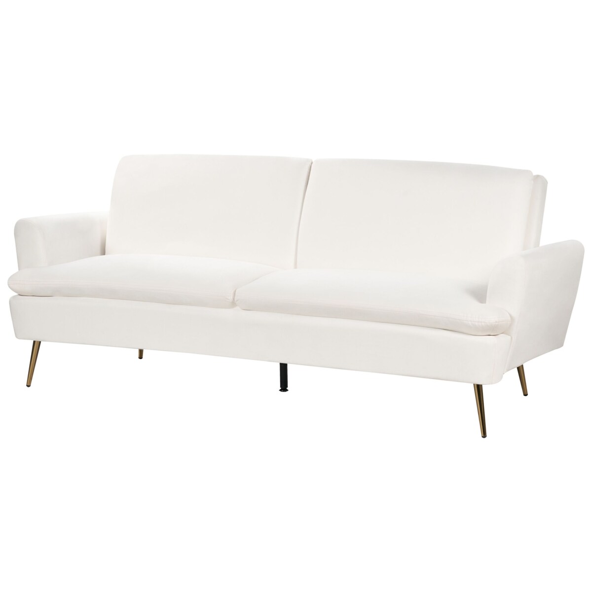 Sofa rozkładana welurowa złamana biel VETTRE