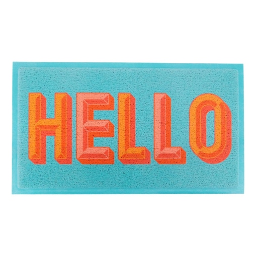 Wycieraczka Niebieska wycieraczka Hello - (70 x 40 cm)