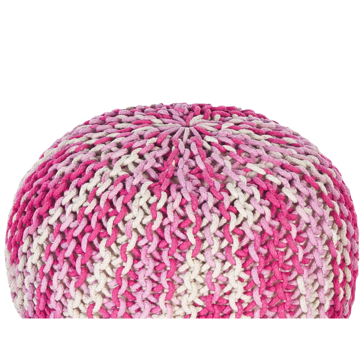 Puf 50 x 35 cm biało-różowy CONRAD