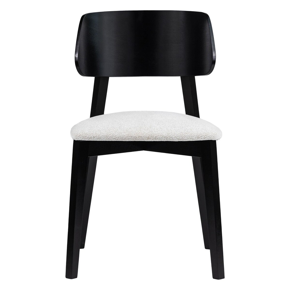 Krzesło drewniane 80x46x43 cm czarne/jasnobeżowe TOSCANIA - VI