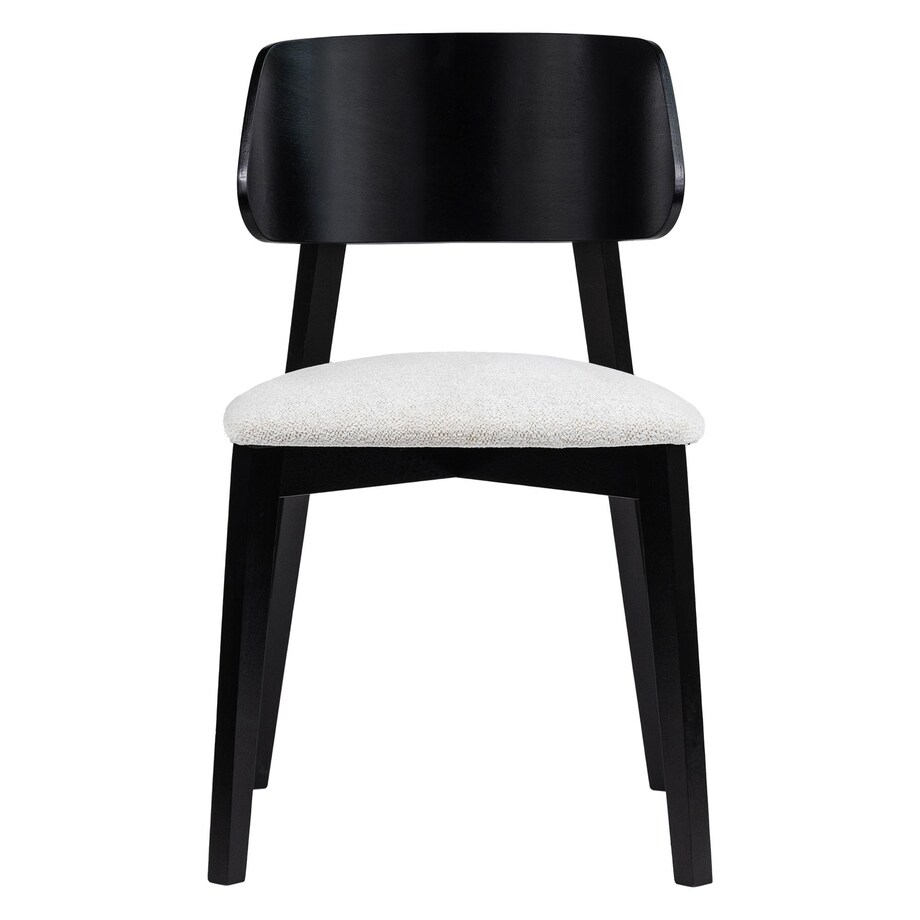 Krzesło drewniane 80x46x43 cm czarne/jasnobeżowe TOSCANIA - VI