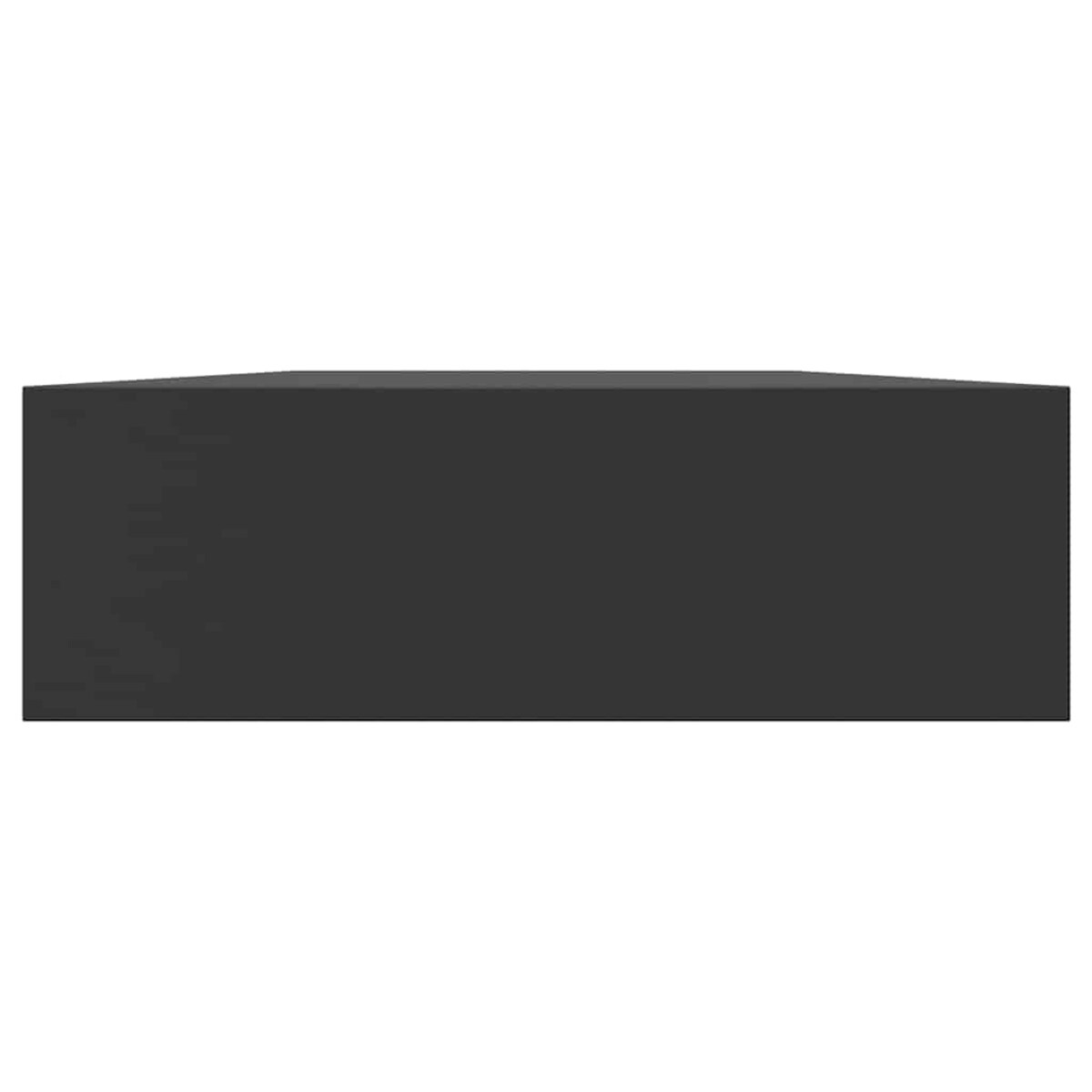 vidaXL Wisząca półka ścienna z szufladą, czarna, 80x25x8 cm