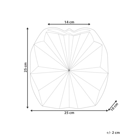 Wazon dekoracyjny ceramiczny 25 cm złoty AELIA