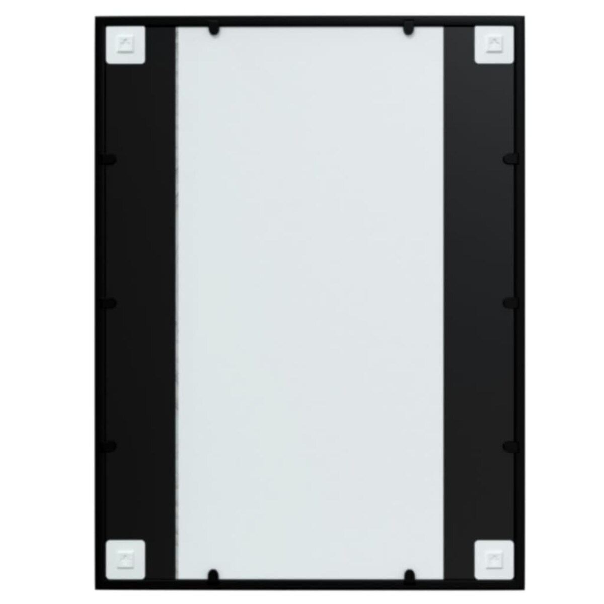 vidaXL Lustro ścienne, czarne, 80 x 60 cm, metal