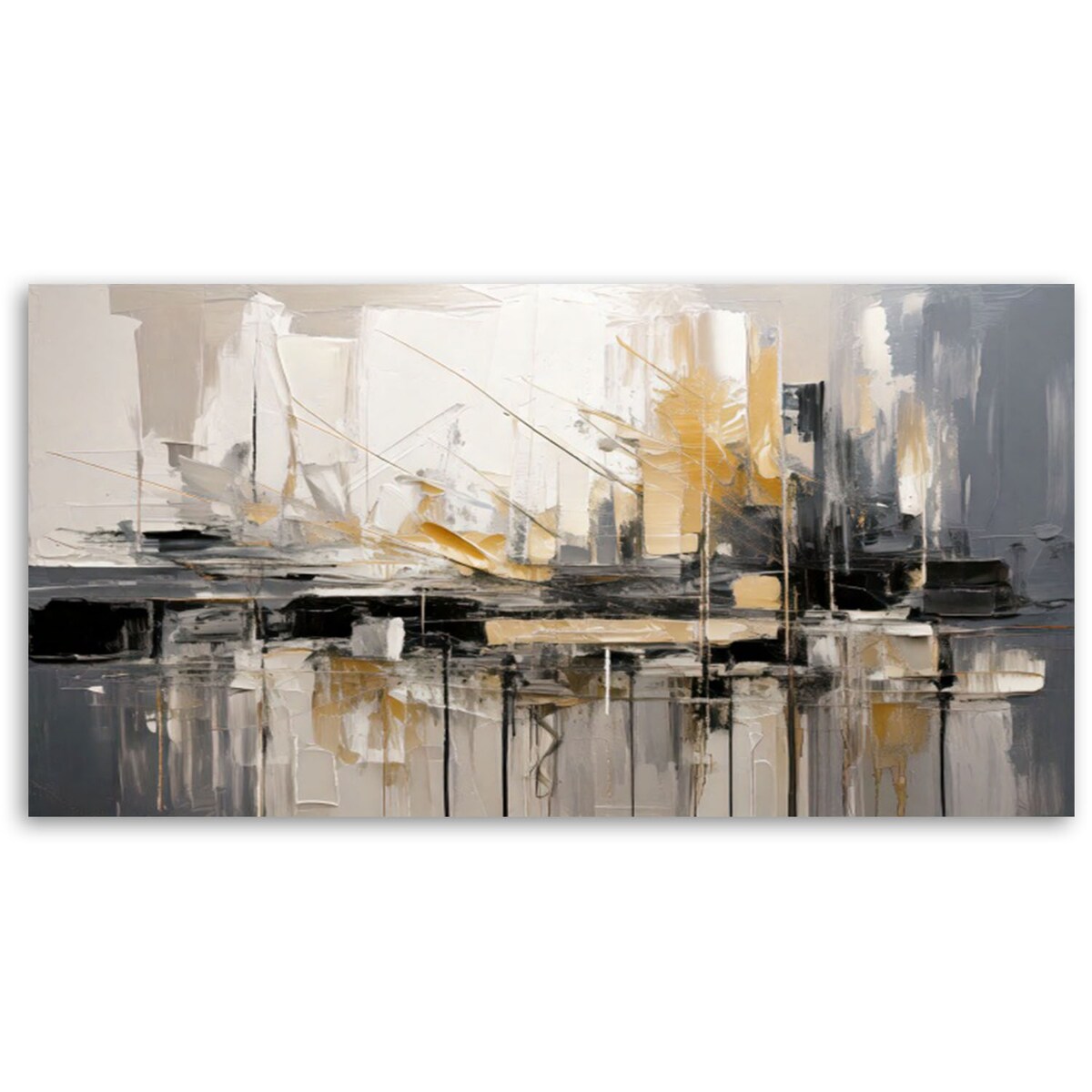 Feeby Obraz do sypialni, Abstrakcyjna Kompozycja Urbanistyczna 80x40