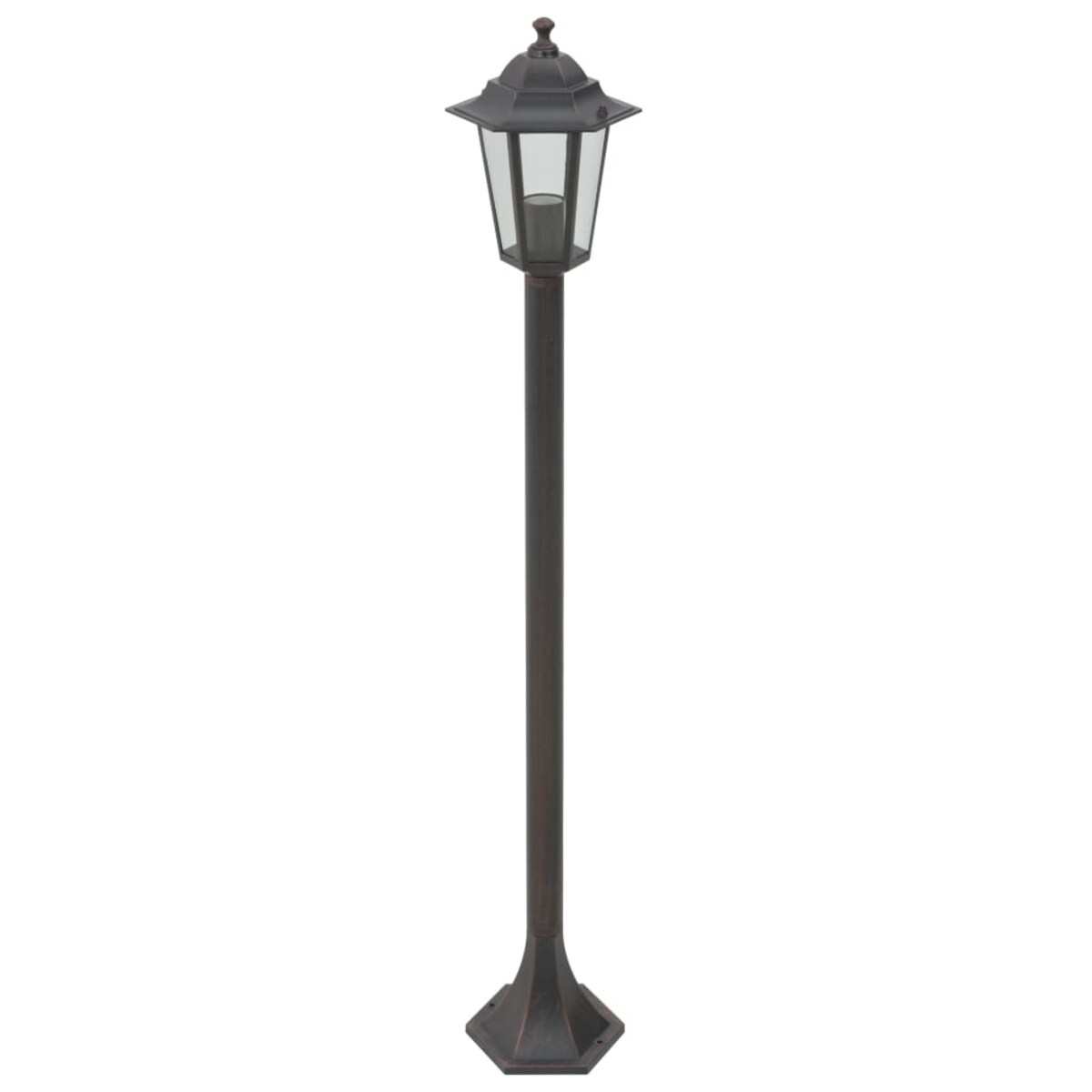 vidaXL Lampy ogrodowe, 110 cm, E27, aluminium, 6 szt., brązowe