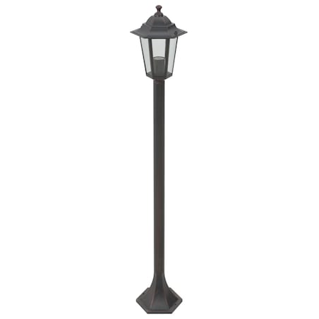 vidaXL Lampy ogrodowe, 110 cm, E27, aluminium, 6 szt., brązowe