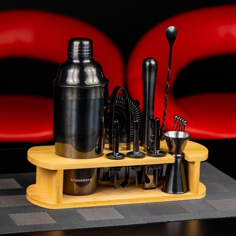 Zestaw barmański 16 elementów Shaker KLAUSBERG grafitowy