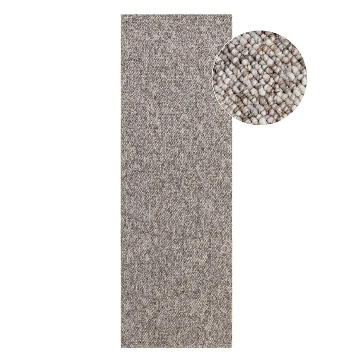 Chodnik płasko tkany do korytarza, przedpokoju 80x240cm, szara pętelka