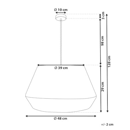 Lampa wisząca z juty naturalna BIRAU