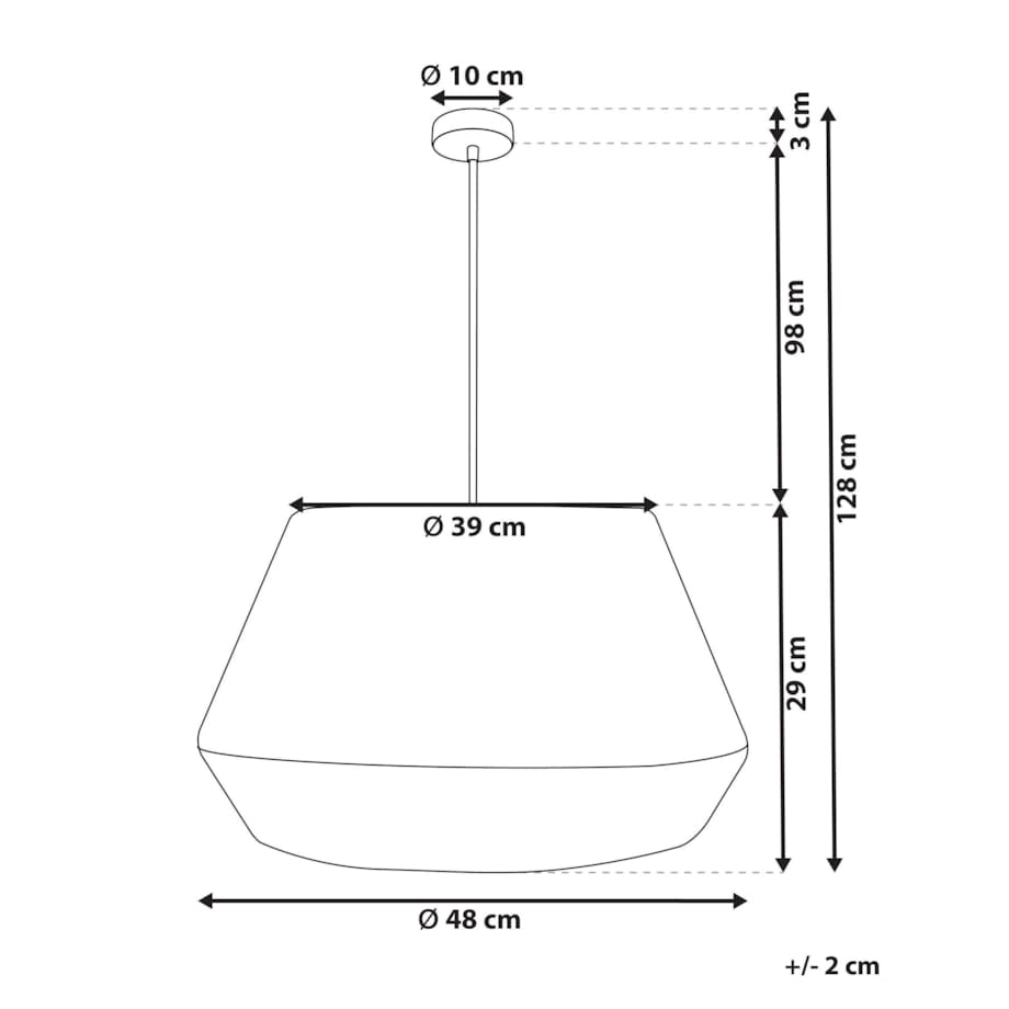 Lampa wisząca z juty naturalna BIRAU