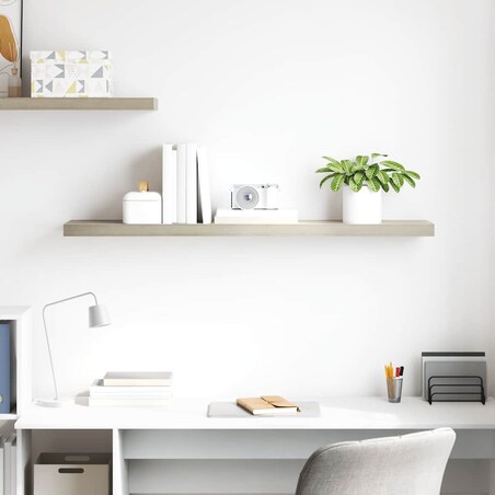 vidaXL Półka ścienna, kolor dębowy, 120x23,5x3,8 cm, MDF