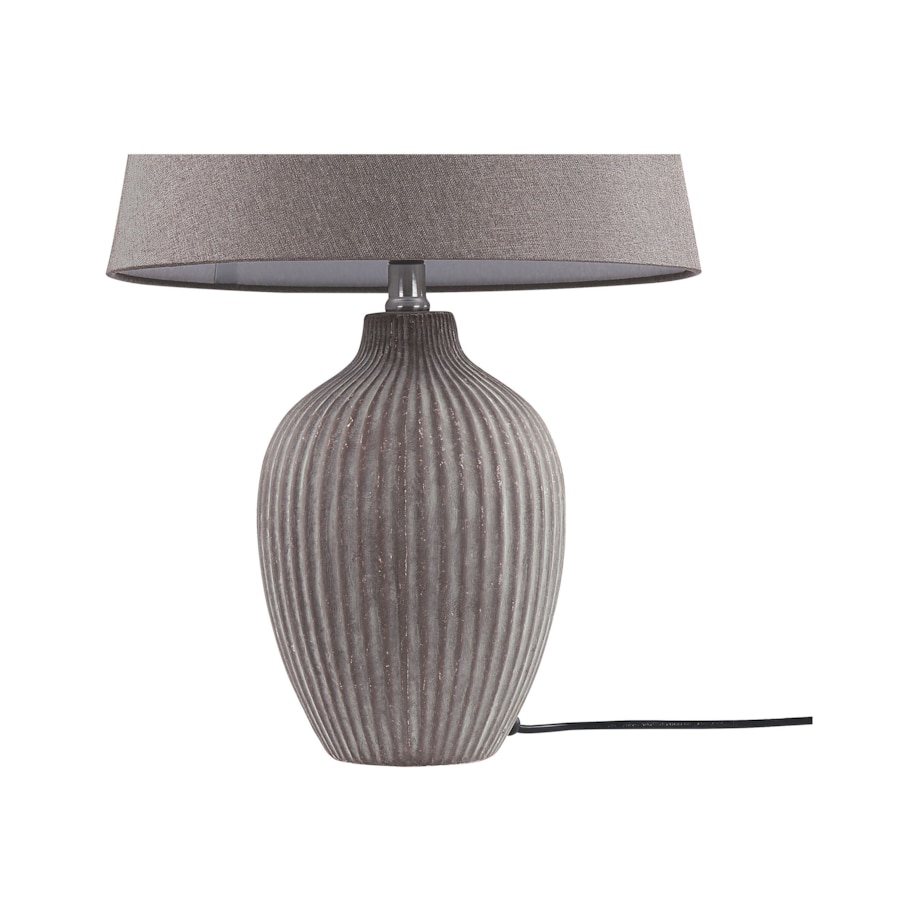 Lampka nocna ceramiczna brązowa FERGUS