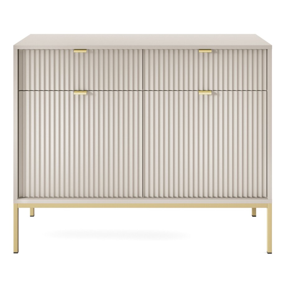 Komoda NEW do przedpokoju KSZ104 - kaszmirowa + st. złoty