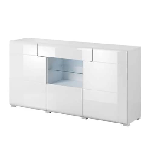 Komoda TOLEDO 160 3D1S biała połysk