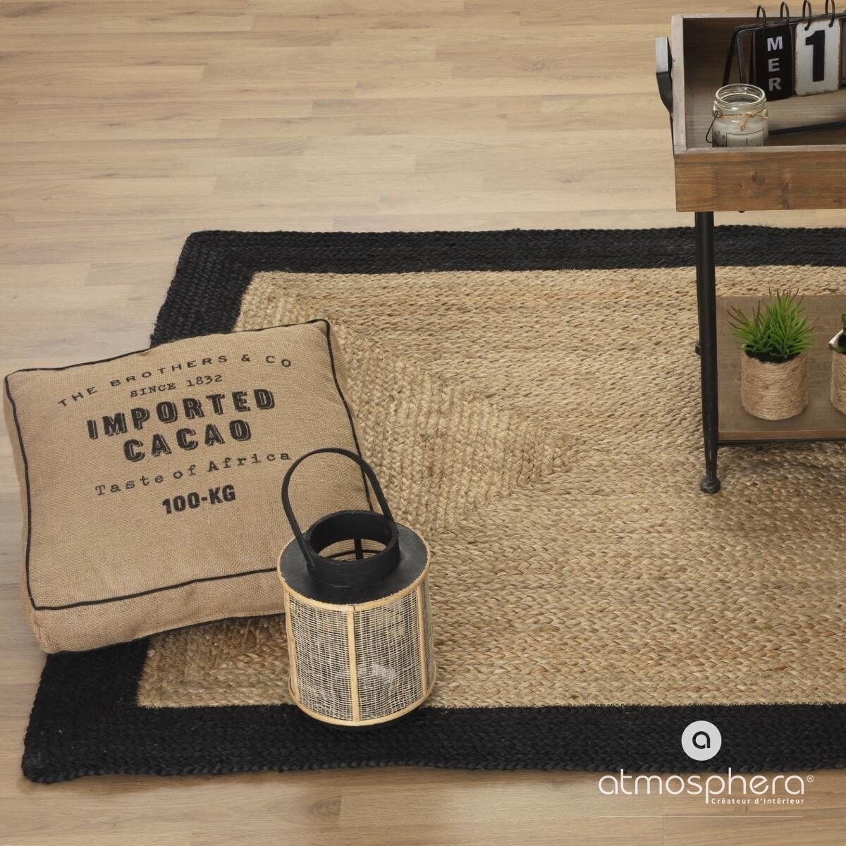 Dywan z juty prostokątny, 120 x 170 cm, pleciony