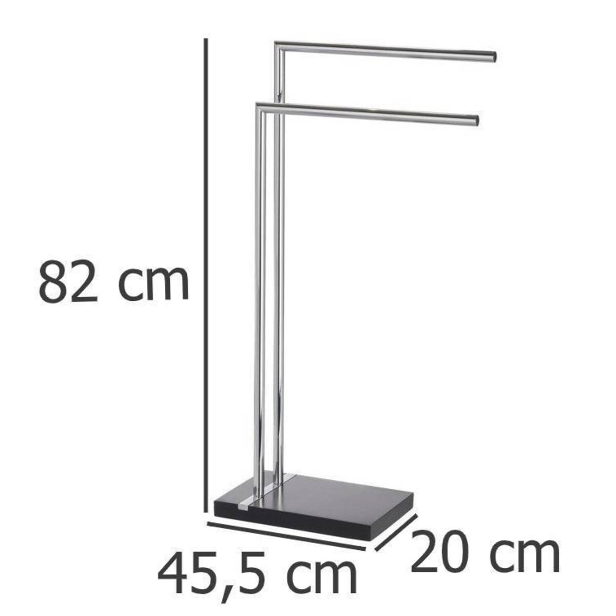 Stojak na ręczniki, papier toaletowy i szczotkę do wc NOBLE BLACK - zestaw, WENKO